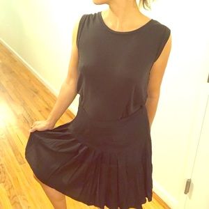 DKNY black pleated skirt
